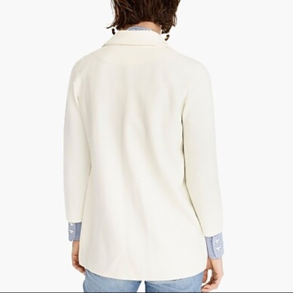 J. Crew / Ivory Sophie Open Front Sweater Blazer - Picture 3 of 5